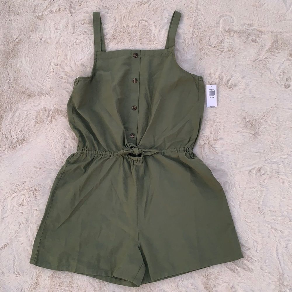 OLD NAVY NWT GIRLS OLIVE GREEN SHORTS ROMPER SZ XXL 18